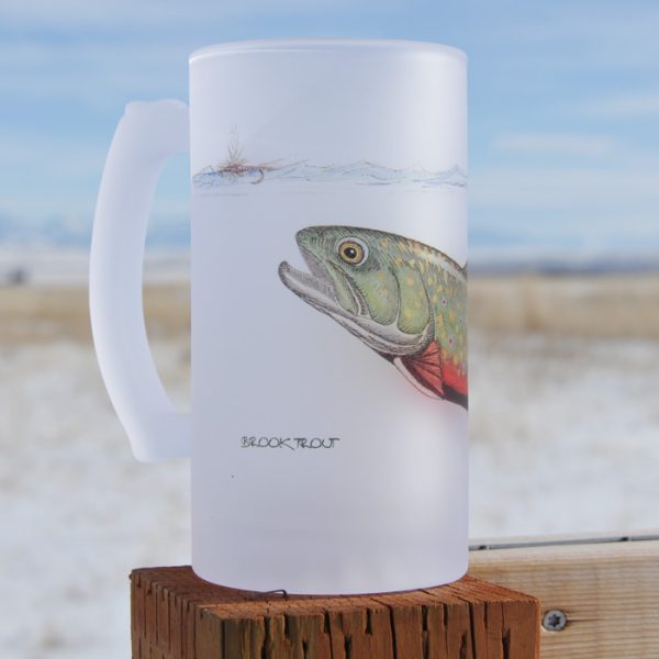 Swimming Brook Trout | Frosted Mug | Jeff Currier