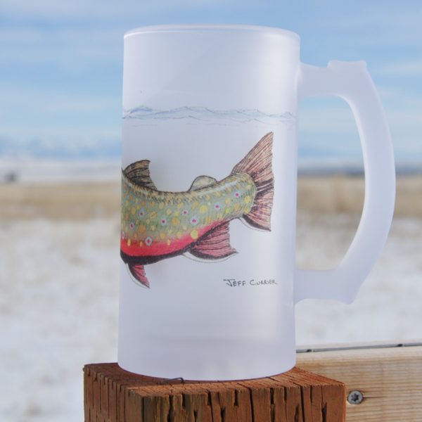 Swimming Brook Trout | Frosted Mug | Jeff Currier - Image 2