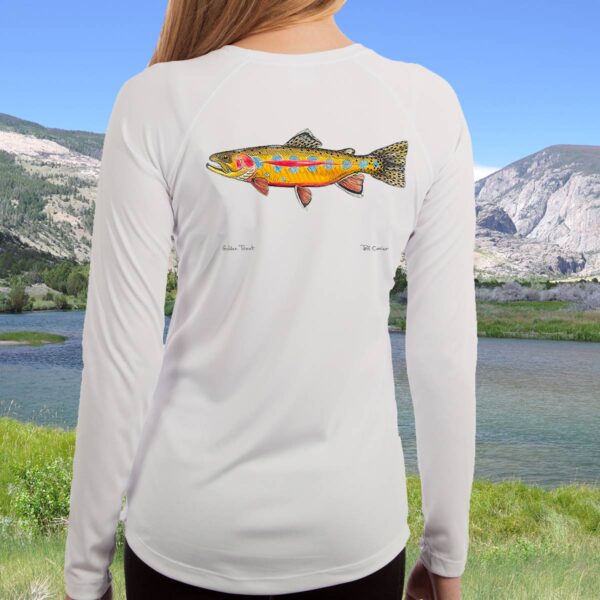 Golden Trout | Ladies Solar Long Sleeve Shirt - Image 3