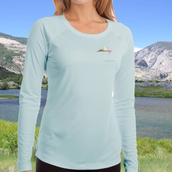 Golden Trout | Ladies Solar Long Sleeve Shirt - Image 2