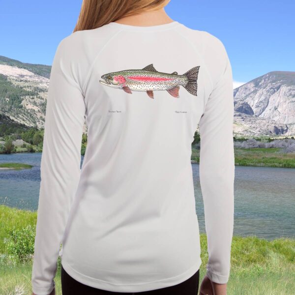 Rainbow Trout | Ladies Solar Long Sleeve Shirt - Image 3