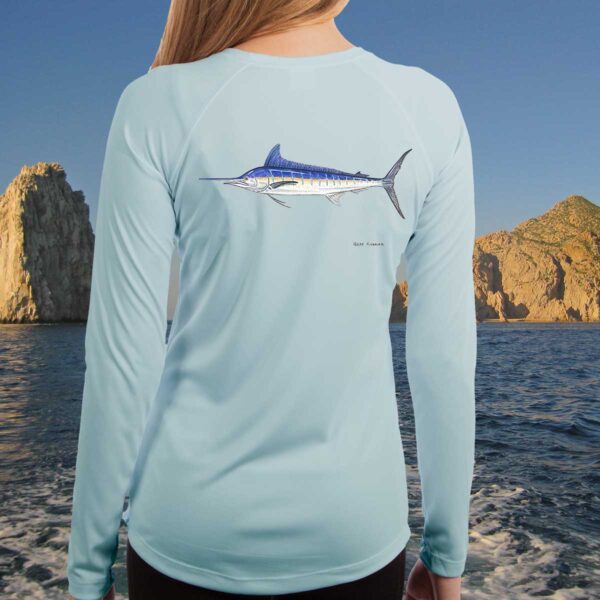 Blue Marlin | Ladies Solar Long Sleeve Shirt - Image 3