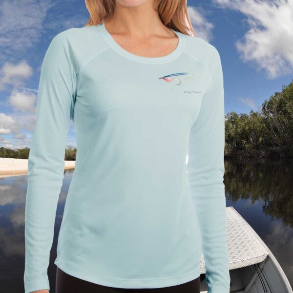 Peacock Bass | Ladies Solar Long Sleeve Shirt - Image 4