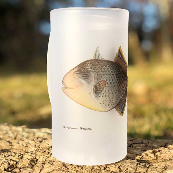 Yellowmargin Triggerfish | Frosted Mug | Jeff Currier