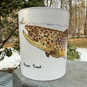 Swimming Brown Trout | Whiskey Glass